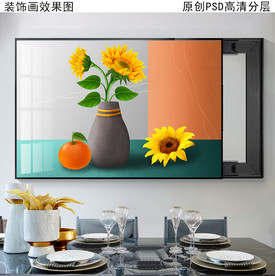 电表箱餐厅装饰画