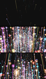 彩色粒子拖尾上升视频背景