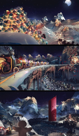 创意圣诞节3D动画视频素材