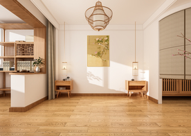 日式卧室背景墙3D空景