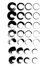 艺术水墨边框圆形