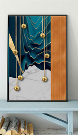 晶瓷抽象几何油画玄关装饰画