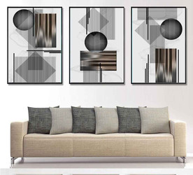 现代晶瓷抽象几何油画装饰无框画