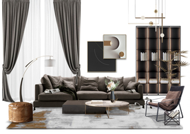 窗帘搭配软装图