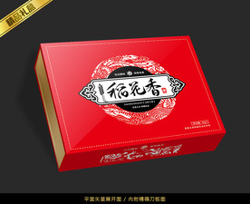 大米精装盒平面展开图