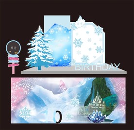 冰雪婚礼背景 生日宴