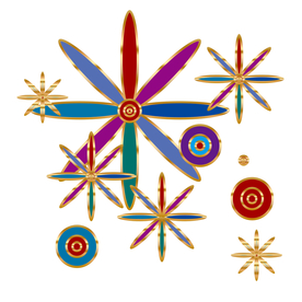 金箔装饰花朵元素