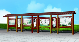 仿古烤漆宣传栏村镇文化宣传架