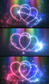 心形轨迹绚丽婚庆视频背景