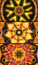 橙色炫丽万花筒动感背景视频