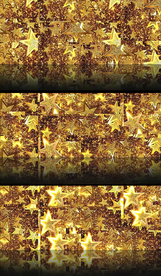 金色质感五角星飘落背景视频