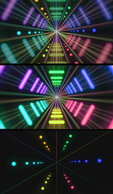 绚丽霓虹灯管DJ音乐背景视频