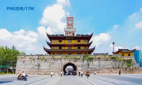 宁波鼓楼地标鼓楼建筑