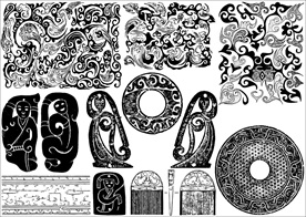 隋唐 几何纹 动物纹 花卉纹