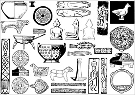 动物 花纹 肌理 线稿 历史