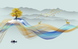 新中式电视背景墙