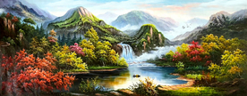 风景山水画油画