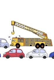 禁止阻碍工程抢险车辆宣传画