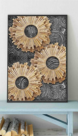 现代抽象几何油画玄关装饰画