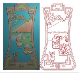 童子背书精雕图