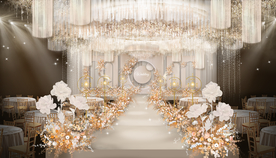 香槟色泰式婚礼效果图