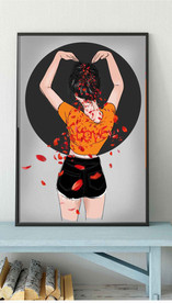 爱马仕北欧风美少女玄关装饰