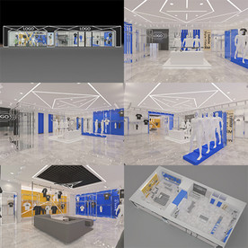 快时尚潮牌男装服装店3DMAX