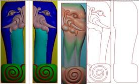 小象头沙发精雕图