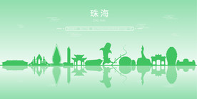 珠海地标建筑剪影