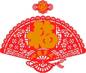 扇形剪纸福