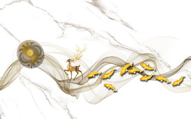 爵士白欧式新背景墙 TIF分层