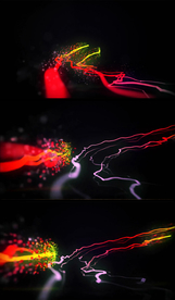 粒子丝带飞舞动态视频素材