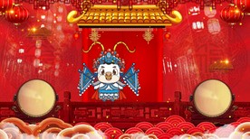 牛年科通京剧春节喜庆素材