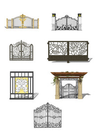 七款欧式大门 SU模型