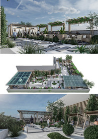 屋顶花园SU模型