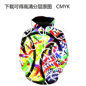 潮流男装 定位印花 扎染