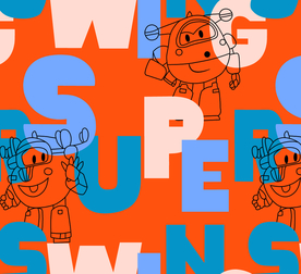 卡通 线条 字母