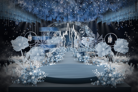 蓝色婚礼仪式区