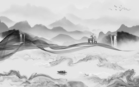 中式 唯美高档山水 TIF分层