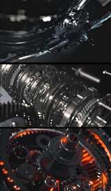 金属齿轮发动机视频素材