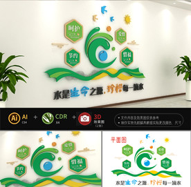 节约用水标语宣传文化墙