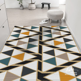 北欧简约几何地毯