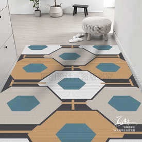 抽象几何地毯地垫