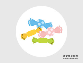 卡通糖果插画图标