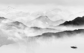 背景墙高清意境山水 TIF分层