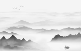 新上架高档灰色山水 TIF分层