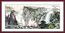 国画山水 山水国画 国画风景