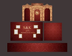 欧式拱门 婚礼背景