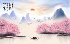 世外桃源电视背景墙