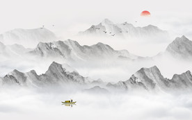 意境水墨山水画